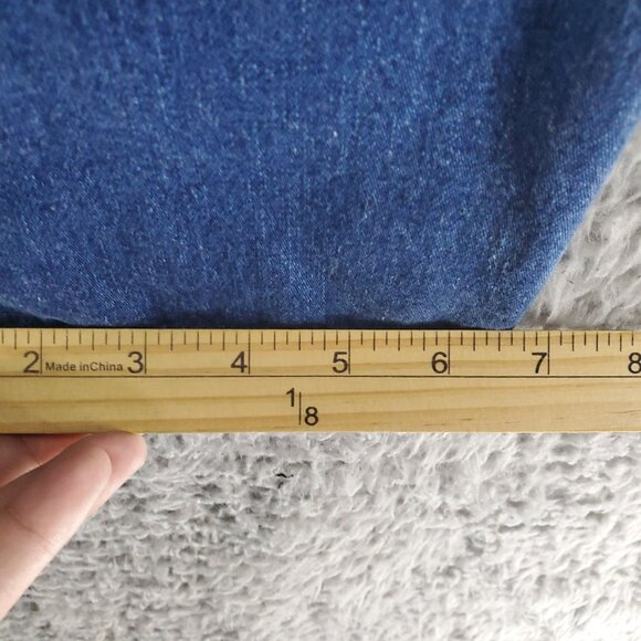 Talbots Jeans Womens 14 Petite Blue Vintage Pleated Stretch Denim - Picture 7 of 10